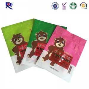 laminated plastic stand up zipper pouch for snack foods