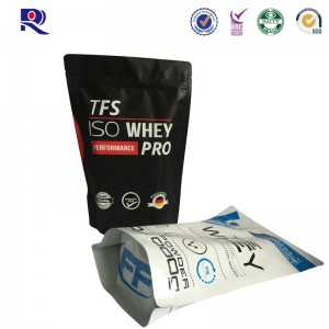 Printed and laminated stand up pouch for whey powder and other nutritional powder products
