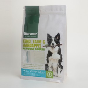 1.5kg Pet Food Packaging Bag Side Gusset Dog Food Zipper Bags Plastic Laminated Frozen Chicken Meat Packing Pouch