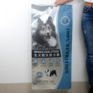 10kg food grade plastic bag pet food bag manufacturer