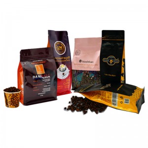 coffee packaging with valve or one way valve coffee packing bags