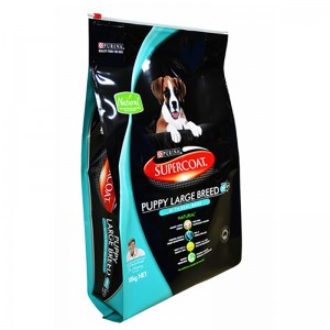 10kg 25kg Flat bottom pet food bag /plastic cat dog food packaging bag
