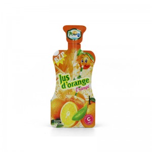 plastic Irregular special shape water bag for juice Liquid Packaging Die Cut Spout pouches