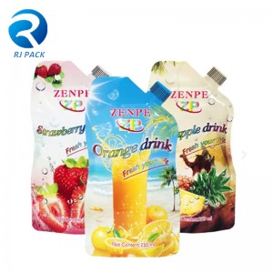 Spout Stand Up Pouch For Juice Laminated Packaging